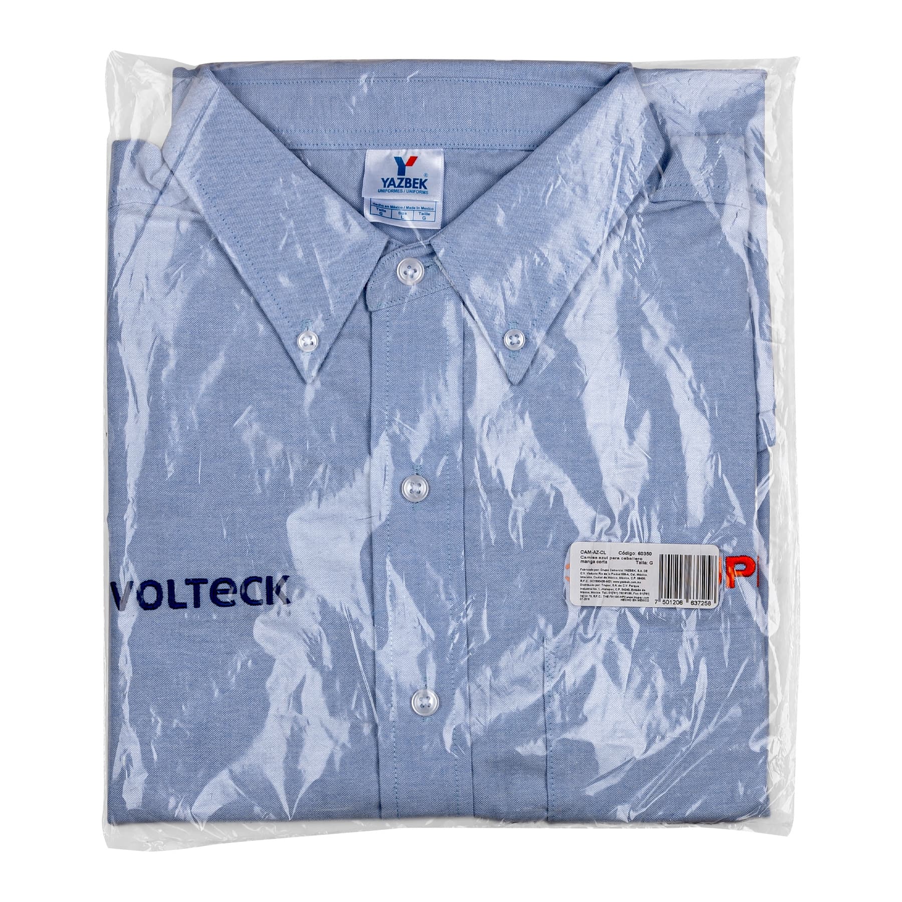 Camisa manga corta para hombre, azul, G, TRUPER