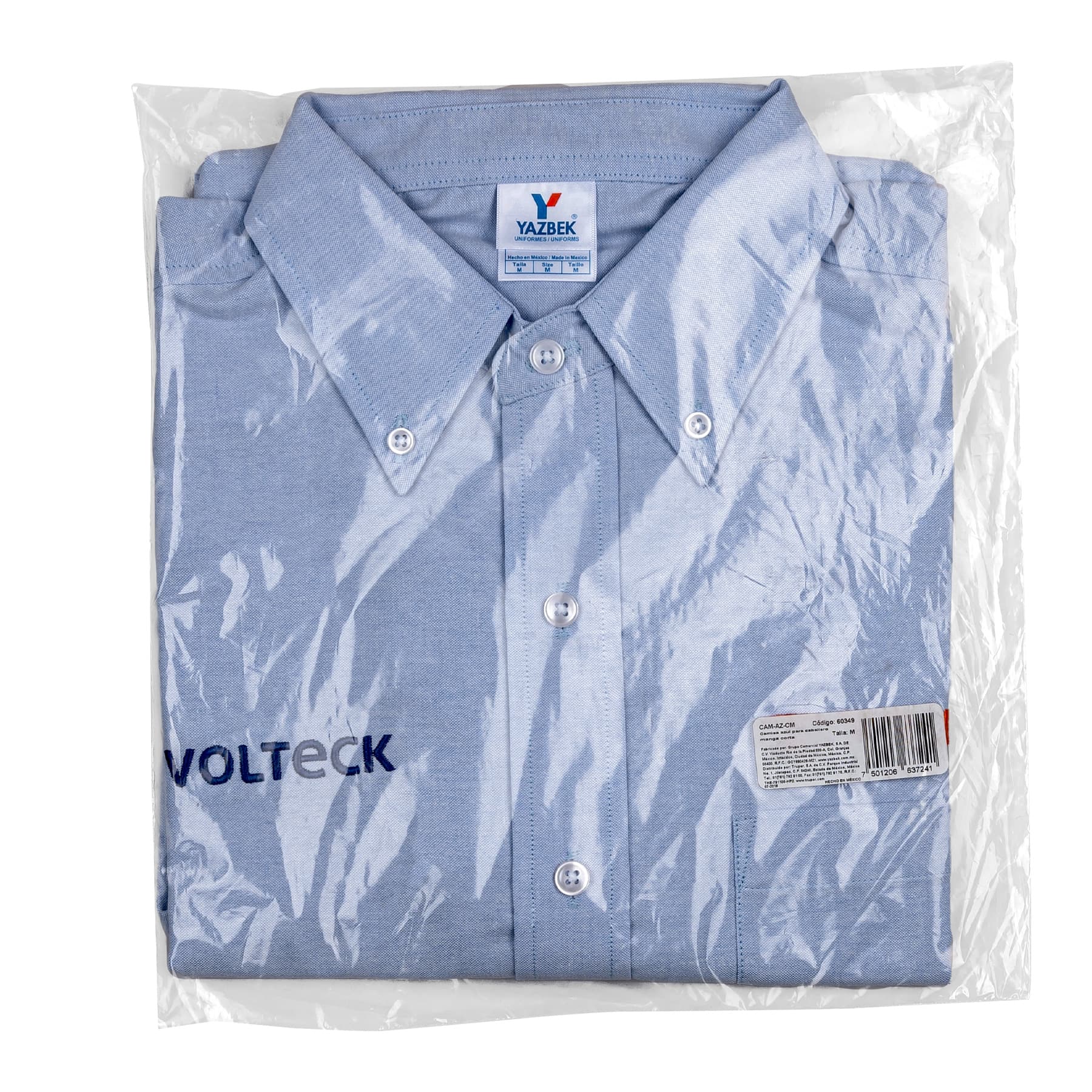 Camisa manga corta para hombre, azul, M, TRUPER