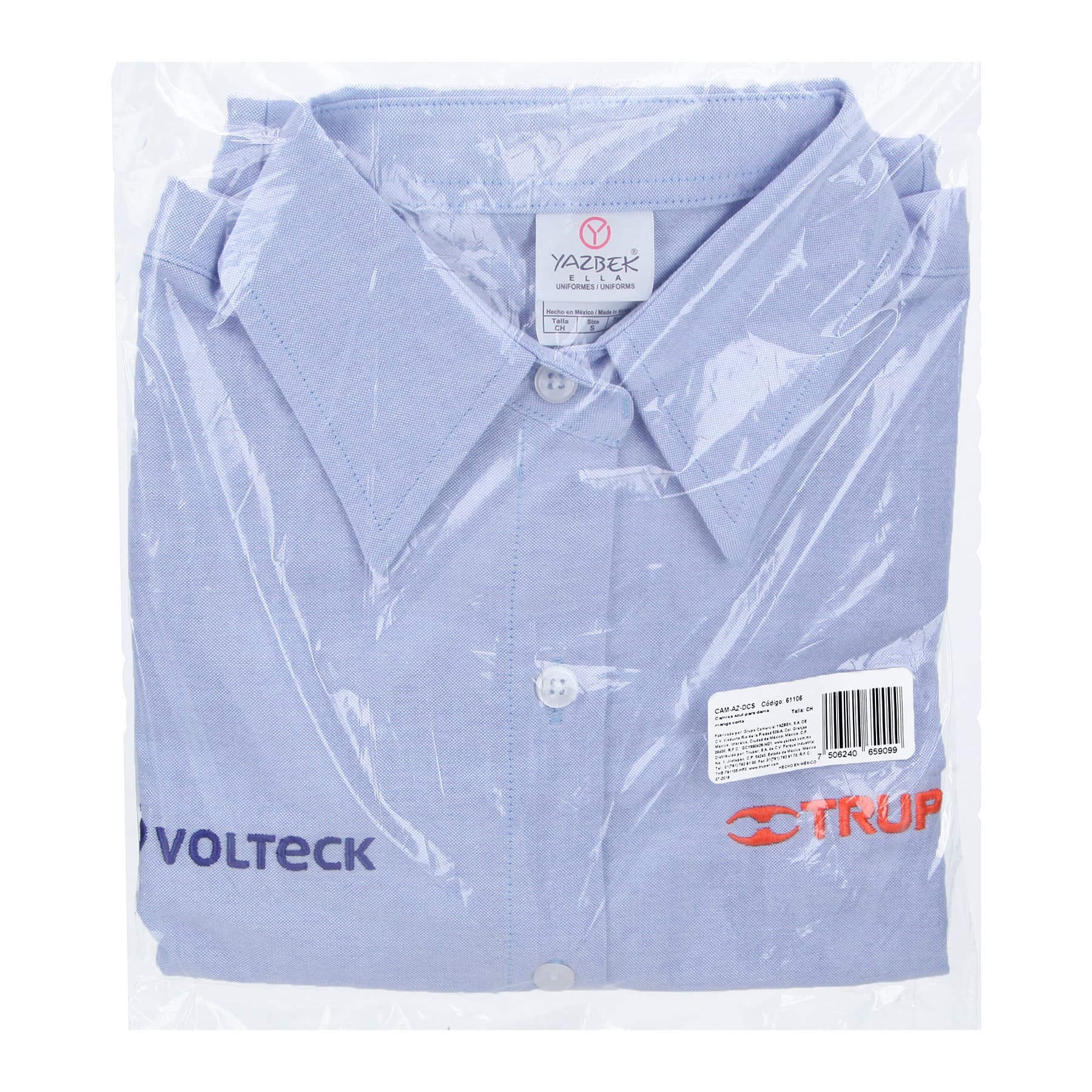 Camisa manga corta para mujer, azul, CH, TRUPER
