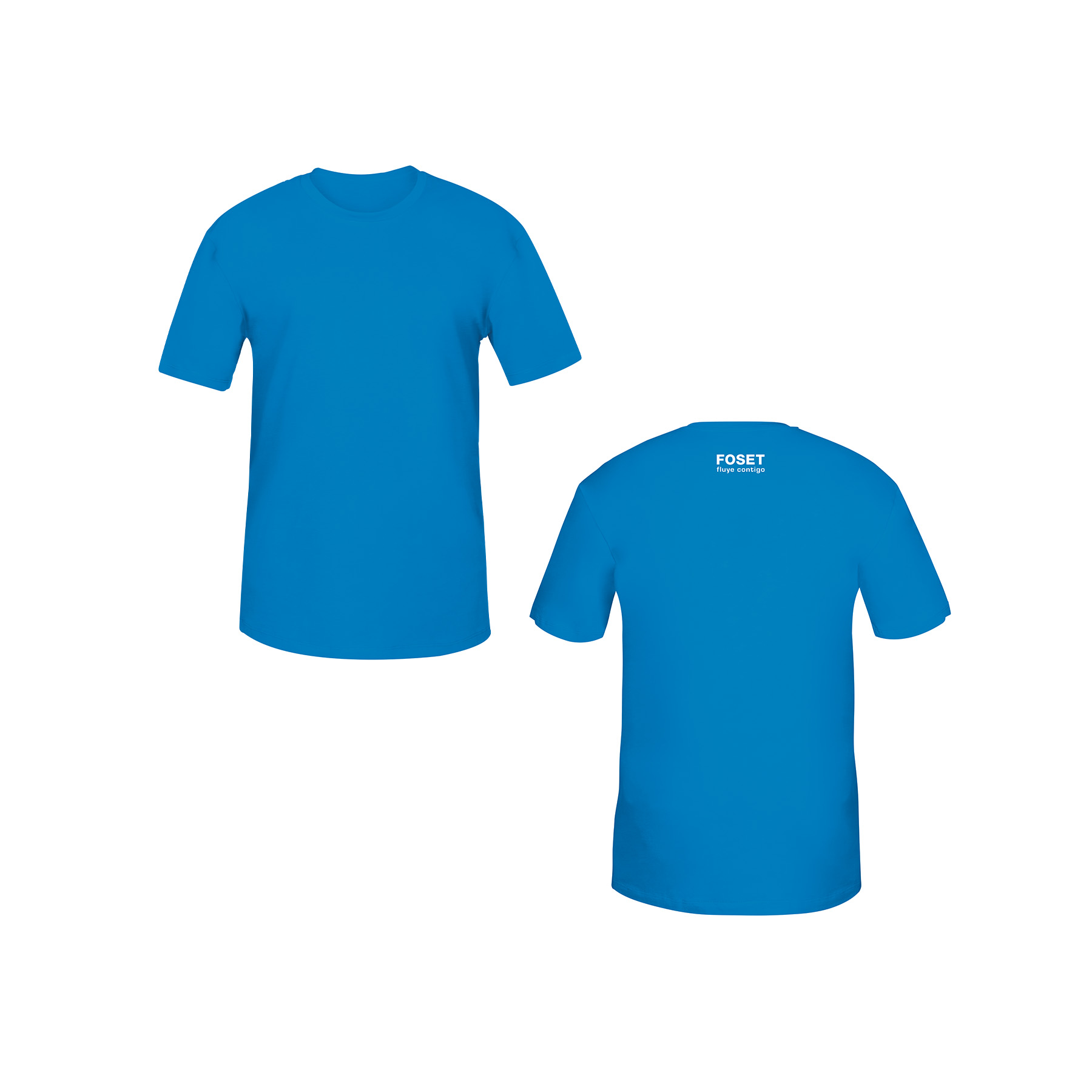 Playera cuello redondo para hombre, azul, CH, Truper