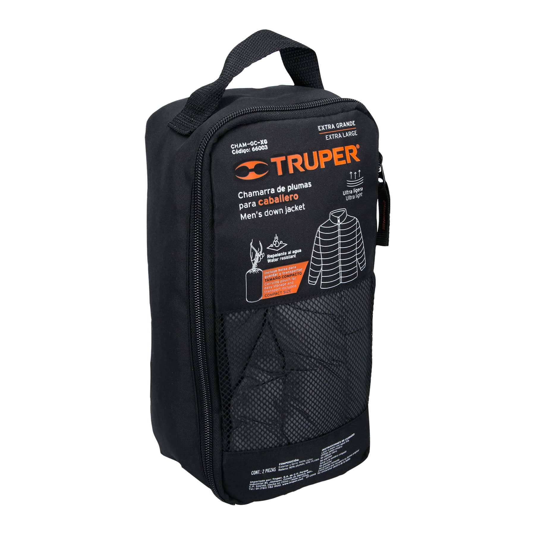 Chamarra de plumas ligera para hombre, gris, EG, TRUPER
