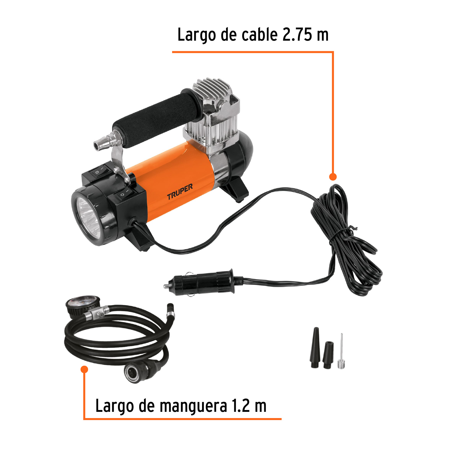 Mini compresor de 140 PSI y 12V 35 L/min - Guatemala