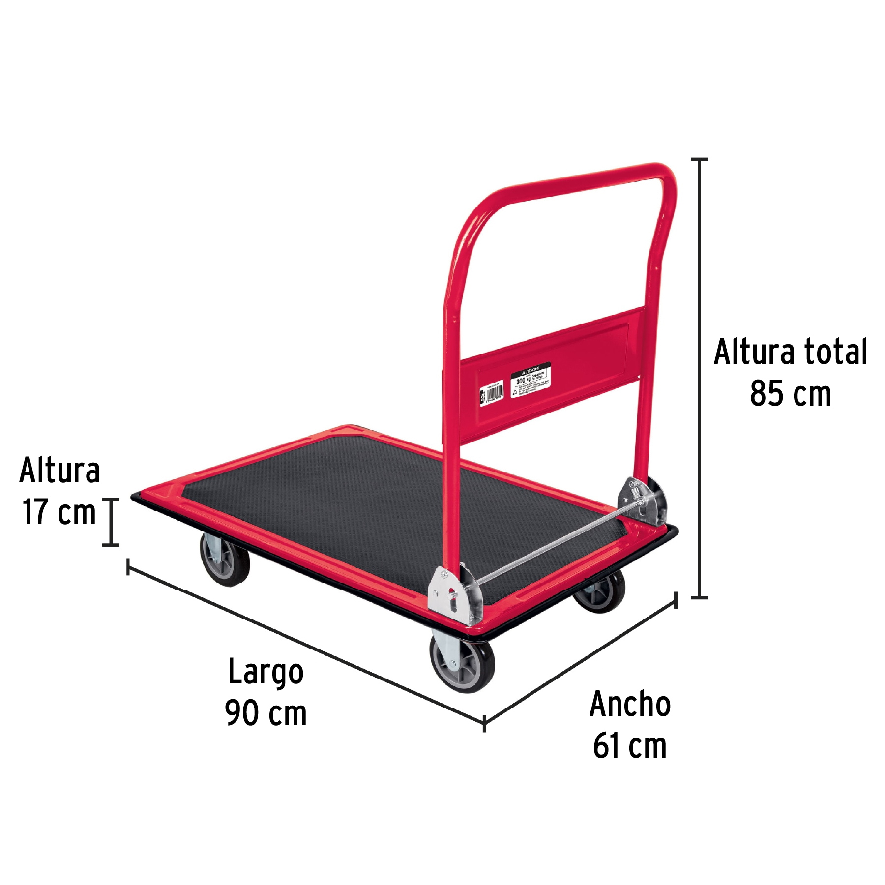 Enfriarse Cívico tengo sueño Ficha técnica Carro de carga plegable tipo plataforma, 300 kg