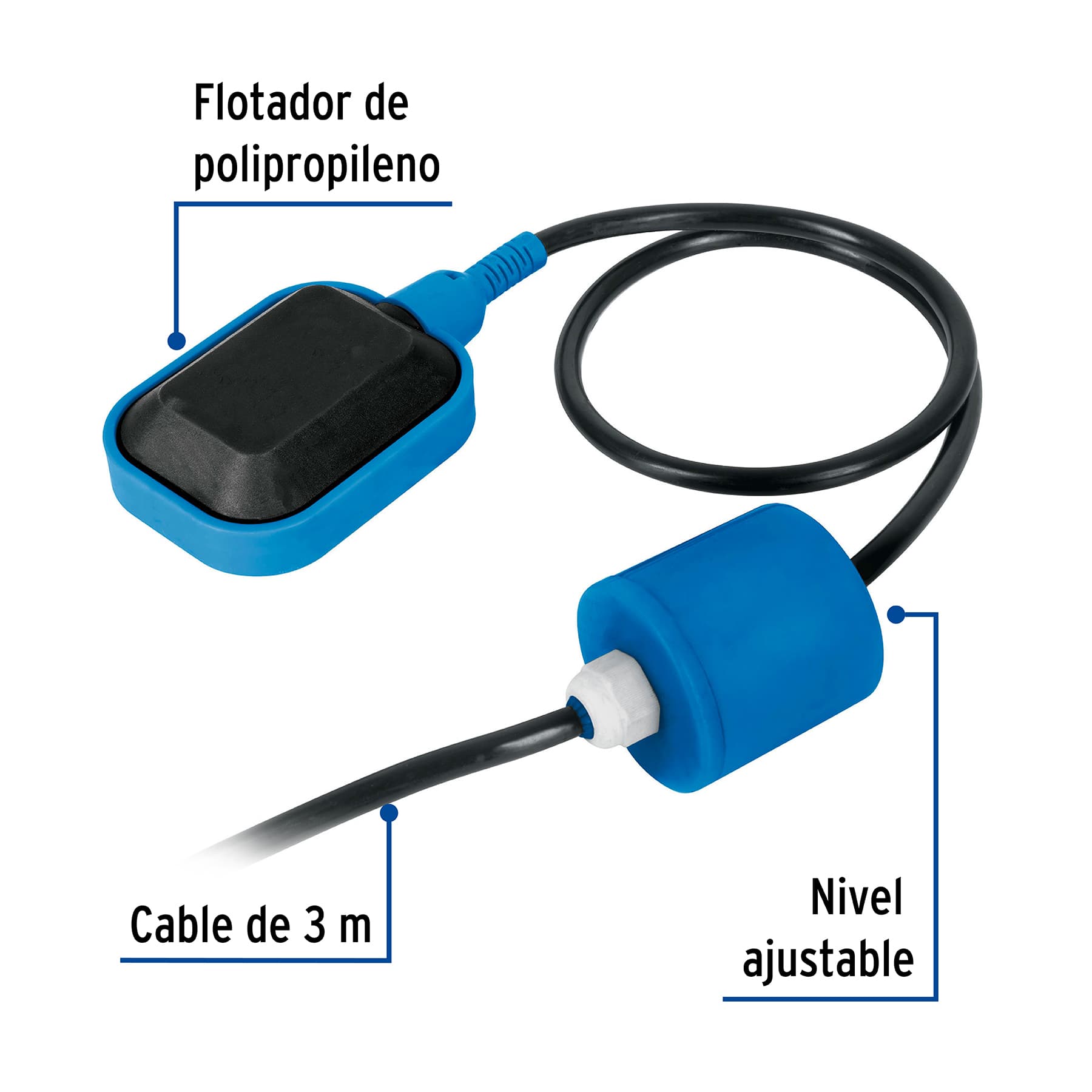 Ficha Tecnica Flotador Eléctrico Con Cable De 3 M Foset