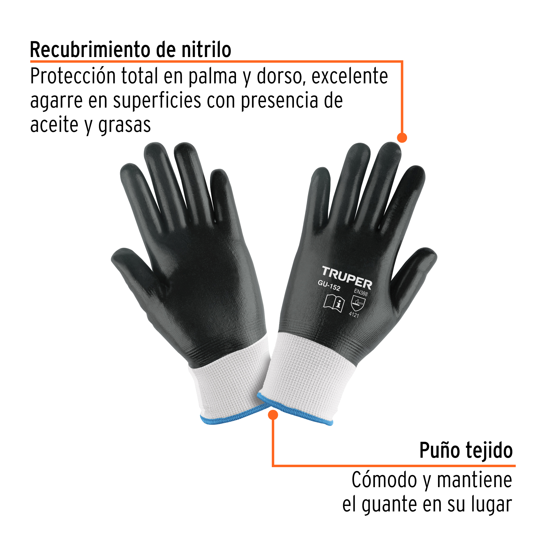 Ficha Tecnica Guantes textiles con recubrimiento de nitrilo, alta  sensibilidad