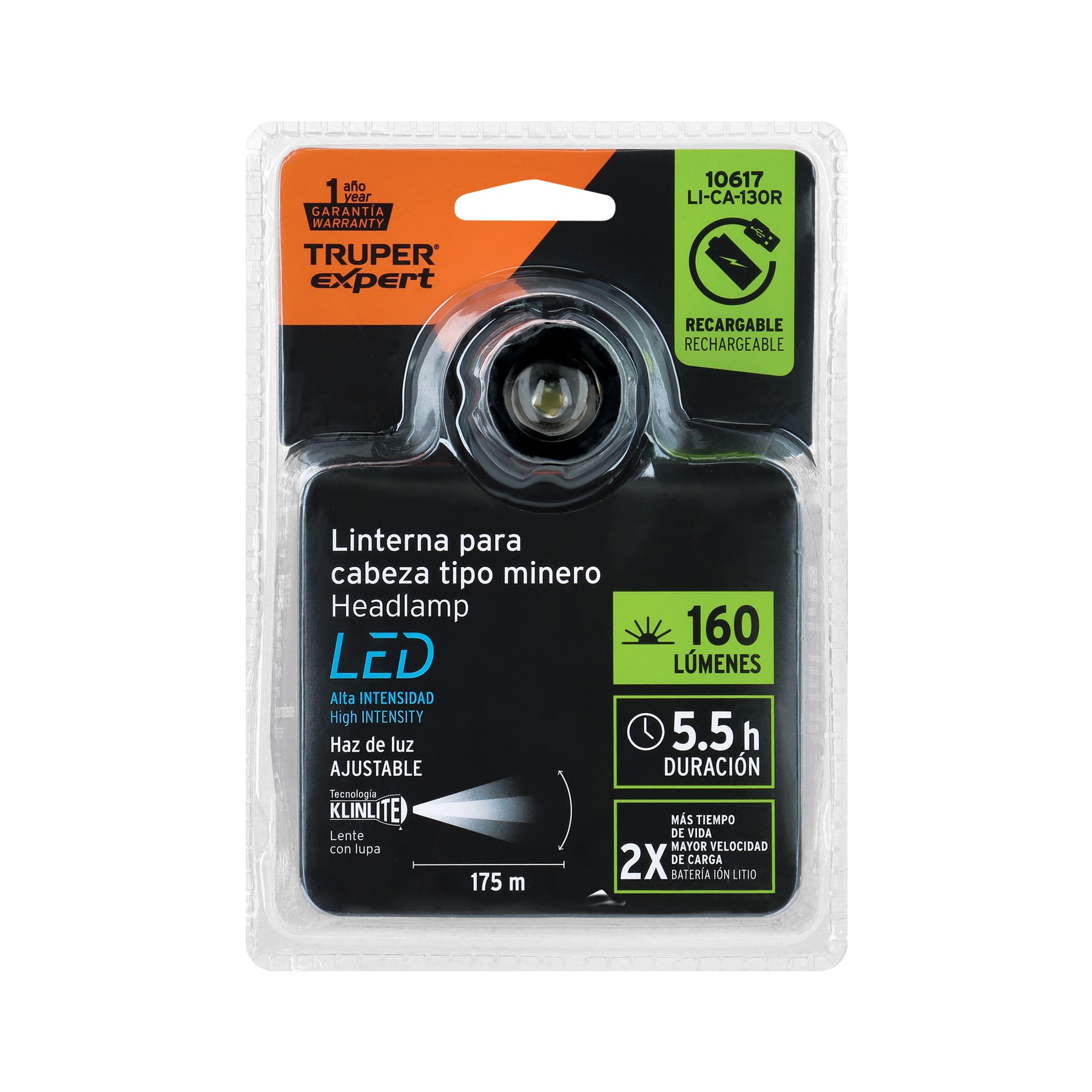 Linterna De Cabeza Tipo Led Recargable (10617) Truper — El Arenal