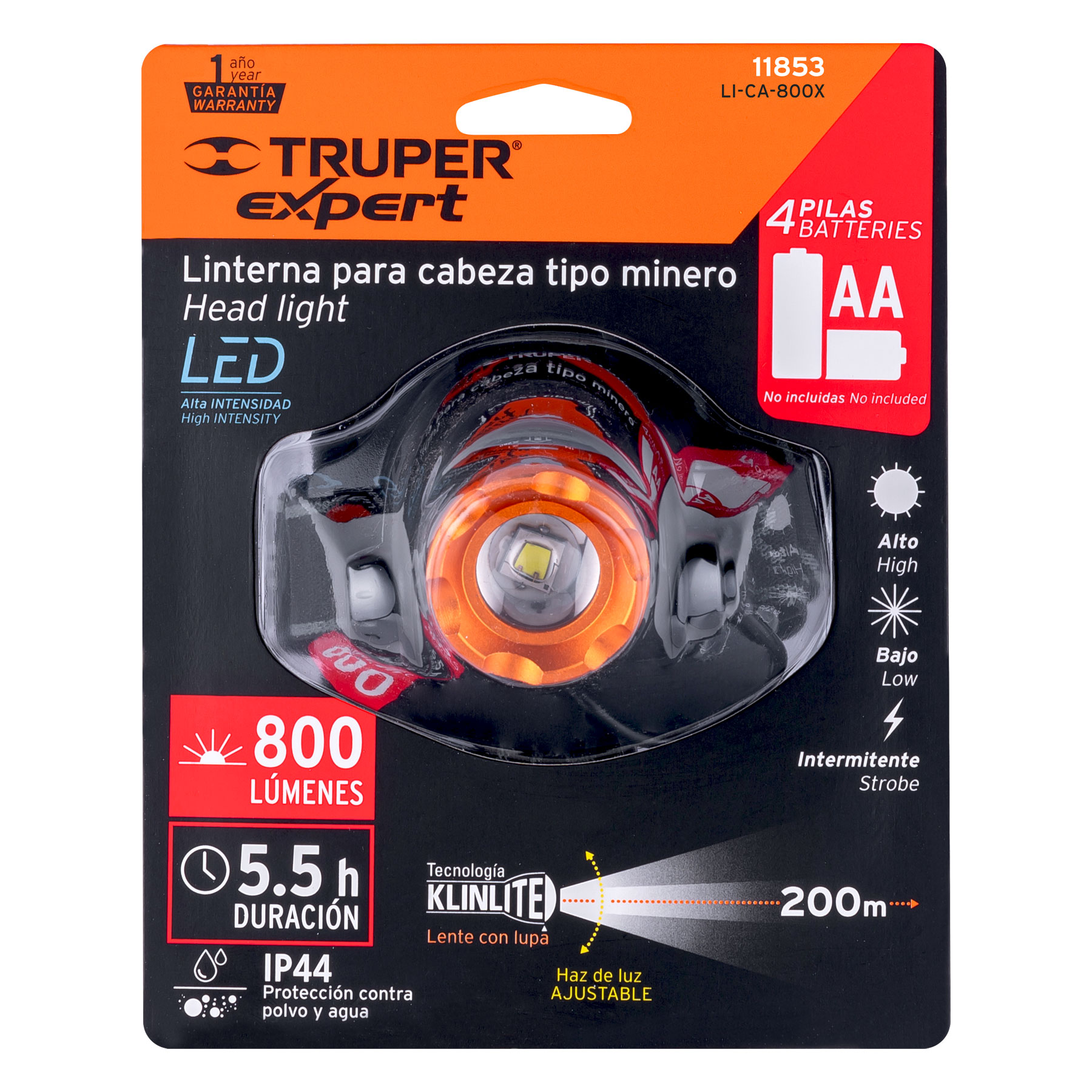 Linterna Recargable Led Alta Potencia 320 Metros Truper19847 Color de la  luz Blanco