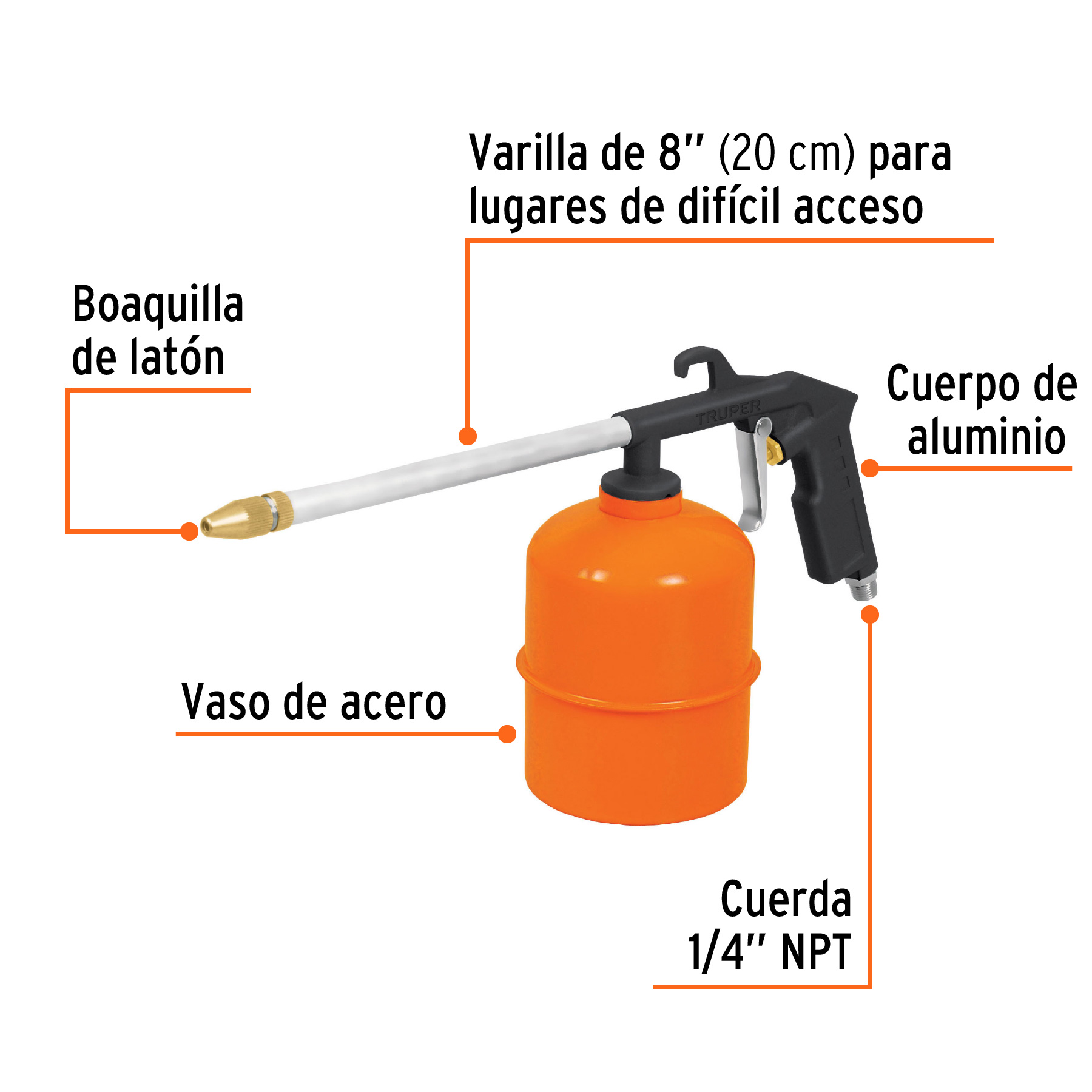 Pistola De Aire Para Limpieza De Motores Truper