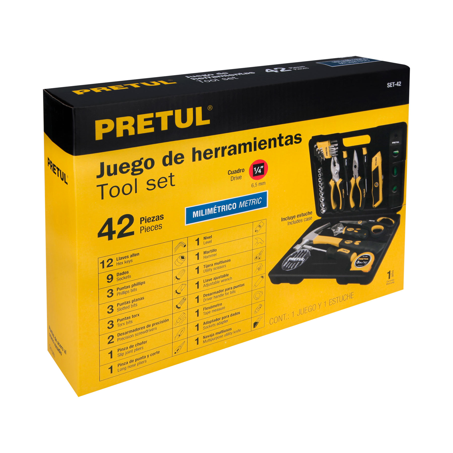 Juego de Herramientas 42 Piezas Pretul