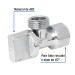 Llave angular 1/2" x 1/2", 1/4 de vuelta, Foset