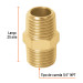 Niple macho-macho de latón, cuerda 1/4" NPT, Truper