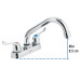 Mezcladora 4" para lavabo, tubular, manerales palanca