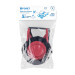Sapo 3" para WC, silicona, rojo, cadena inox, Foset