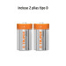 Linterna plástica 1 LED 180 lm con 2 pilas D, Truper