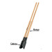 Cavador mangos de madera 45", Pretul