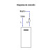 Placa armada 1 interruptor, 1.5 módulos, Española, blanco