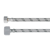 Manguera p/WC, acero inox, 1/2"x7/8", 50 cm, plástico/latón