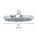 Regadera cromo 8" plato redondo, sin brazo, Foset