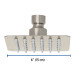 Regadera cuadrada 4", acero inox, sin brazo, satín, Túbig