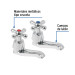 Juego de 2 llaves individuales para lavabo, cruceta, Foset