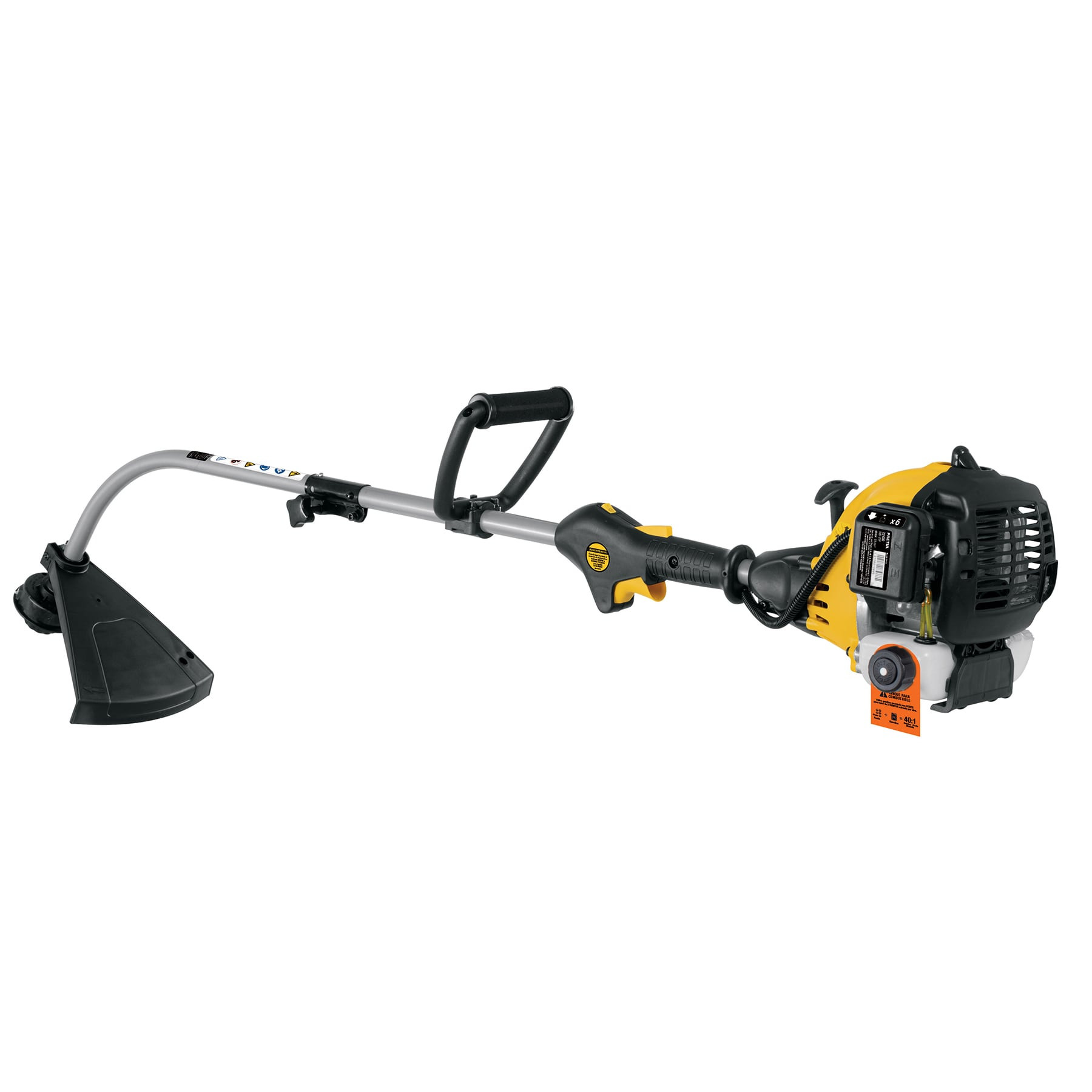 Desbrozadora a gasolina 25cc mango tipo "D", 17"corte, curv