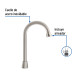 Cuello tipo bar para mezcladora de lavabo, satín, Aqua