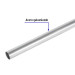 Tubo de acero de 3 m pared delgada, 1/2", Volteck