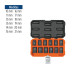 Juego de 12 dados de impacto cuadro 1/2", 6 puntas mm