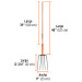 Bieldo para paja, 5 dientes, mgo largo 48", Truper