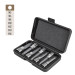 Juego de 7 dados cuadro 1/2" punta larga bristol, en estuche