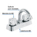 Mezcladora plástica 4" cuello curvo para lavabo, standard