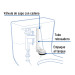Válvula de descarga 2" para WC de 1 pza, cadena inox, Foset