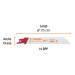 Blíster con 2 seguetas sierra sable 6" 14 DPP para metal