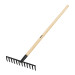Rastrillo recto de 12 dientes, mango de 48", Pretul