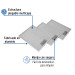Juego de 3 filtros de aluminio para campana CAME-80