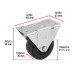 Rodaja hule 3", placa fija con buje, carga 90 kg, Fiero