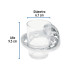 Portavaso cepillero metálico con vaso de vidrio, Foset