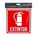 Letrero de señalización "EXTINTOR", 19 x 19 cm