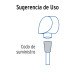 Codo de suministro, cromo, Foset