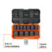 Juego de 12 dados cuadro 1/2" de impacto 6 puntas std