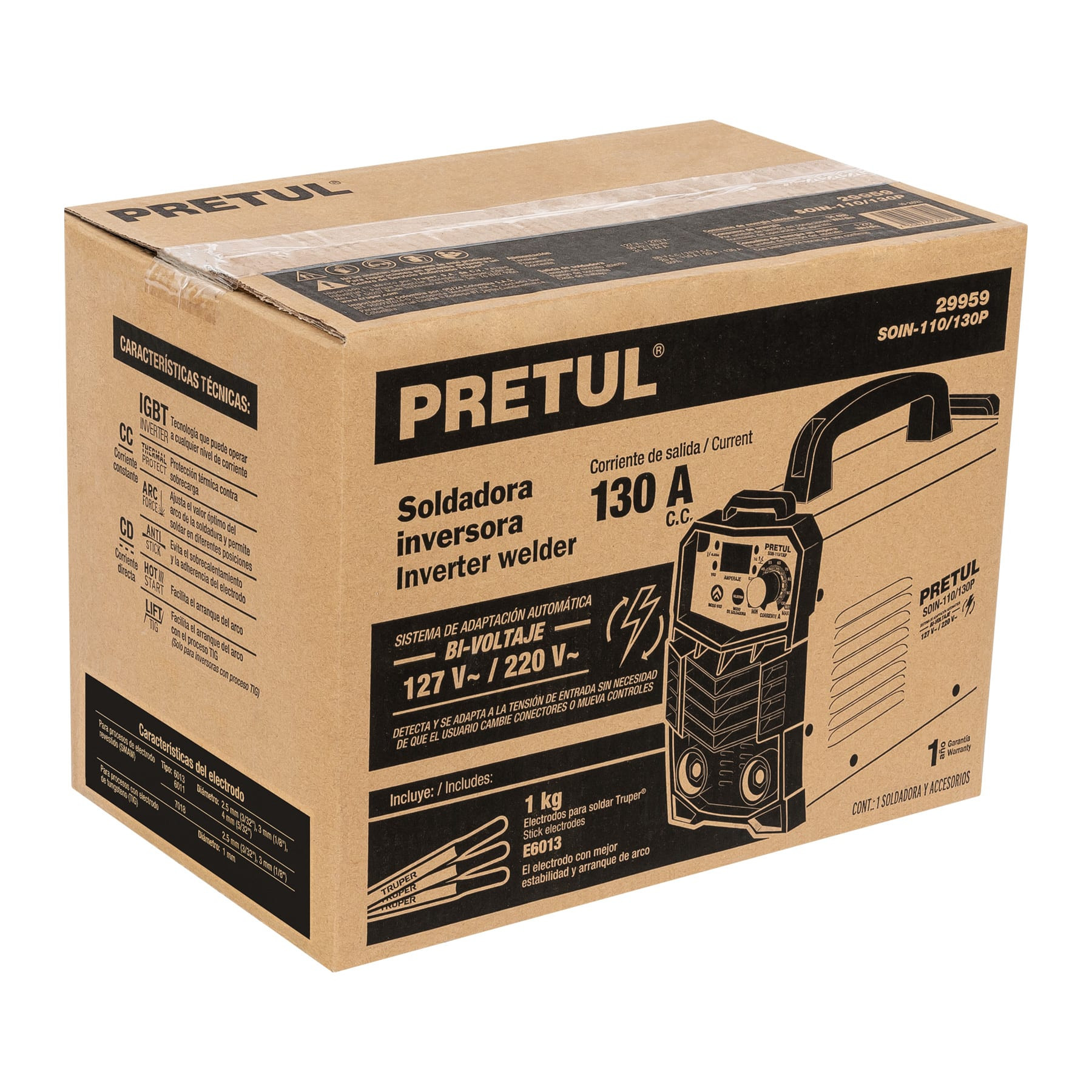Caja de empaque de repuesto para SOIN-110/130P, Pretul