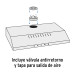Campana extractora 60cm, empotrable, acero inoxidable, Foset