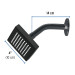 Regadera cuadrada ABS 4" acabado negro mate con brazo, Foset