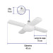 Lámpara LED 40W tipo ventilador, 4 aspas ajustables, Volteck