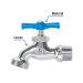 Llave para manguera, cromada, 130 gr, entrada 1/2", Foset