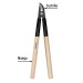 Tijera para ramas 52 cm mangos de madera / tubulares, Pretul