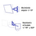Soporte para pantallas 14" a 40" mov. angular y articulado