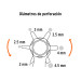 Pinza sacabocados 9" mango de PVC, Truper