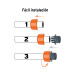 Conector 1/2" macho de ABS con tuerca de ajuste manual