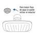 Regadera cuadrada 3-3/4" brazo y chapetón de acero, Foset